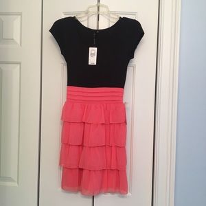 NWT Lord & Taylor Pink and Black Dress